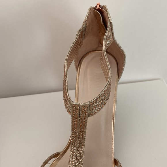 Rose gold studded block heels Davids Bridal Everly Size 8 - Picture 15 of 16